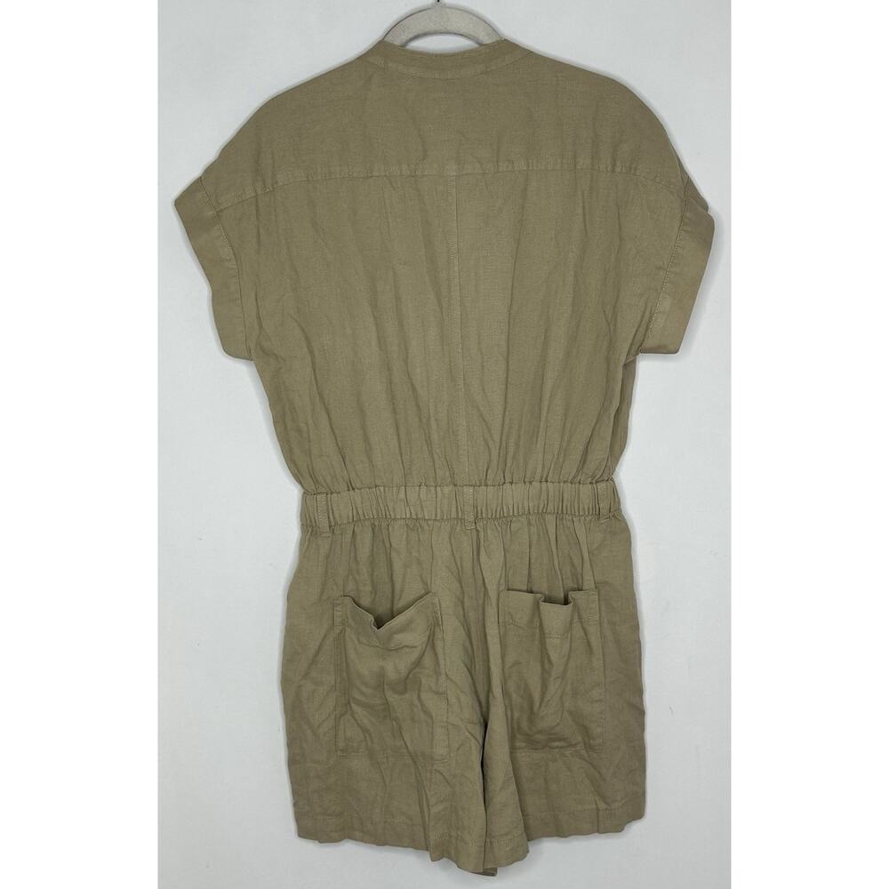 Gap Women’s Iconic Khaki Tan Linen Blend Utility Romper Sz XS NWT - Picture 5 of 5